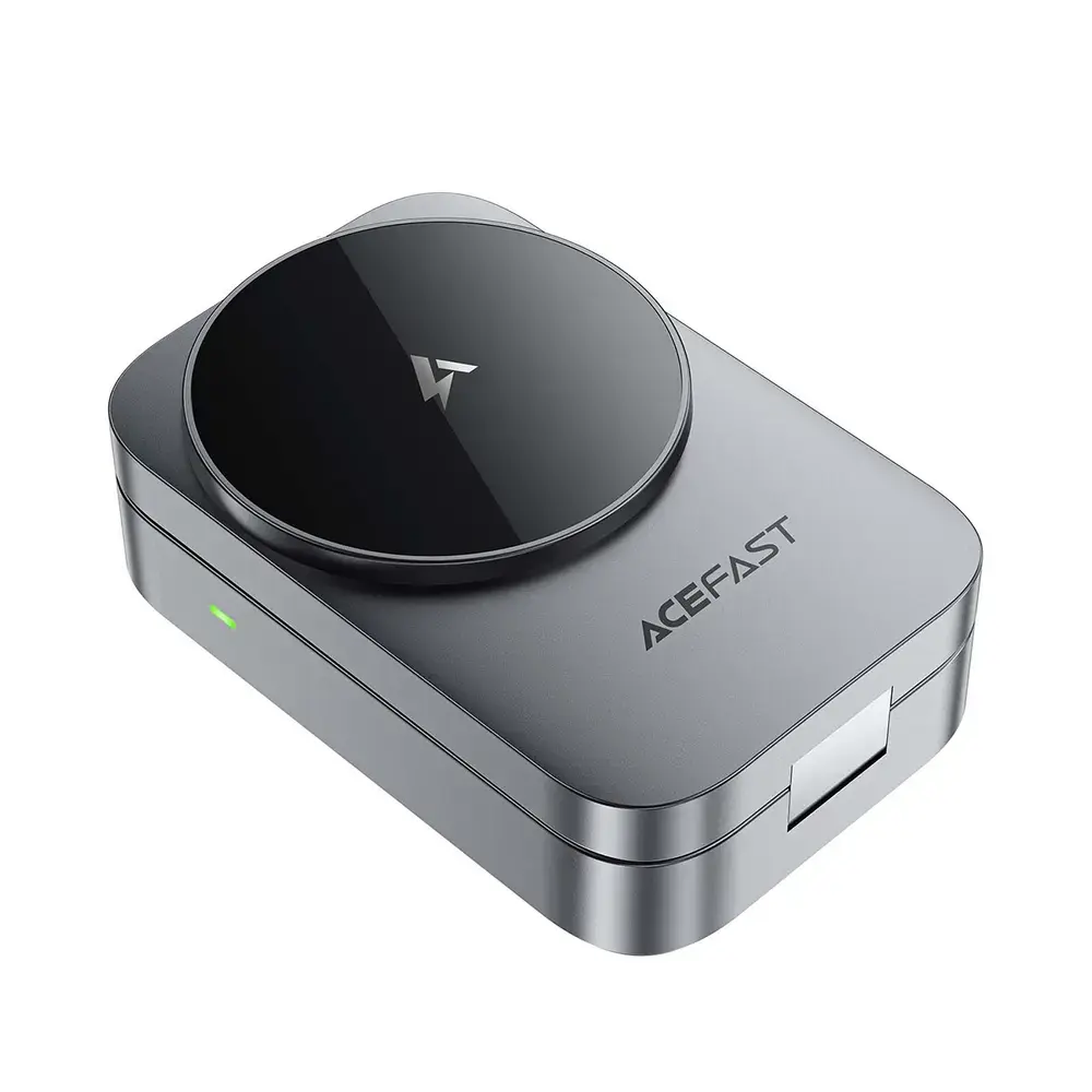 Acefast E22 3-in-1 bezvadu lādētājs | Qi | Saderīgs ar MagSafe | 15W | pelēks