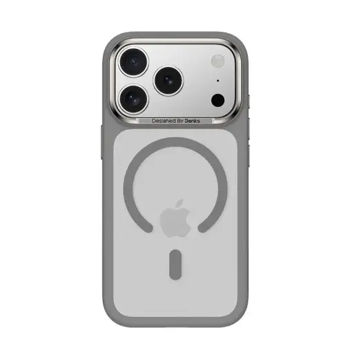 Benks Magnetic Mist Metal Frame maciņš telefonam iPhone 17 Pro pelēks