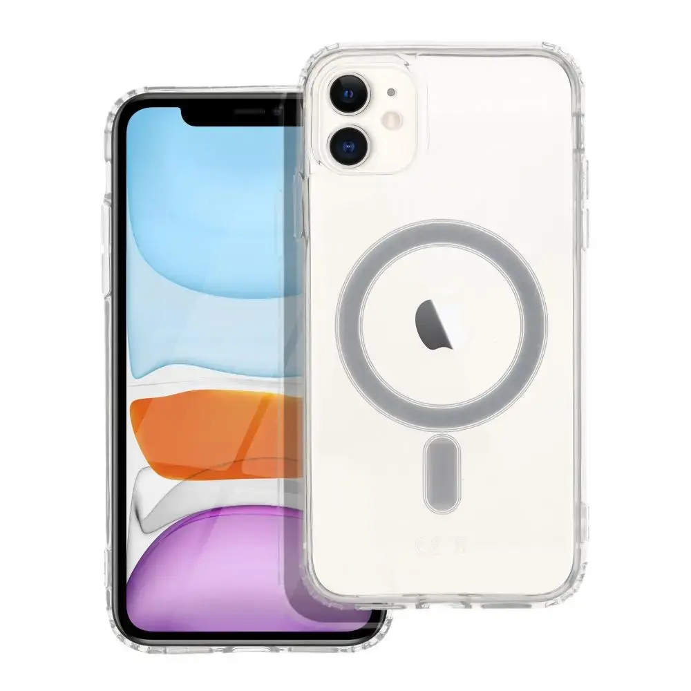 Clear Mag telefoni ümbris MagSafe toega iPhone 11 läbipaistev