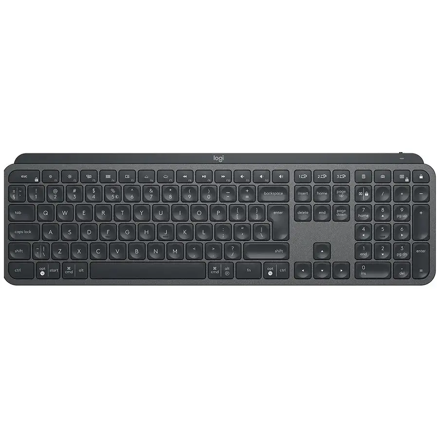 LOGITECH MX Keys Plus Bluetooth Illuminated Keyboard with Palm Rest - GRAPHITE - FRA