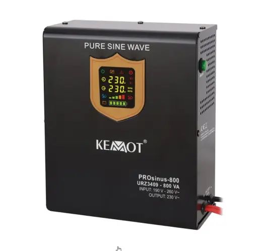 PROsinus-800 12V/230V 800VA/500W Power inverter with sinusoidal output voltage and charging function