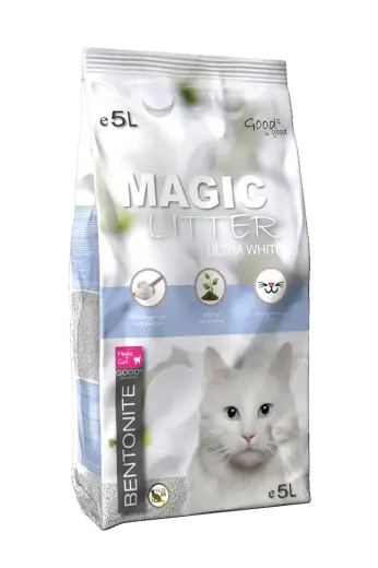Smiltis kaķu tualetēm - Magic Litter Bentonite Ultra White, 5 l