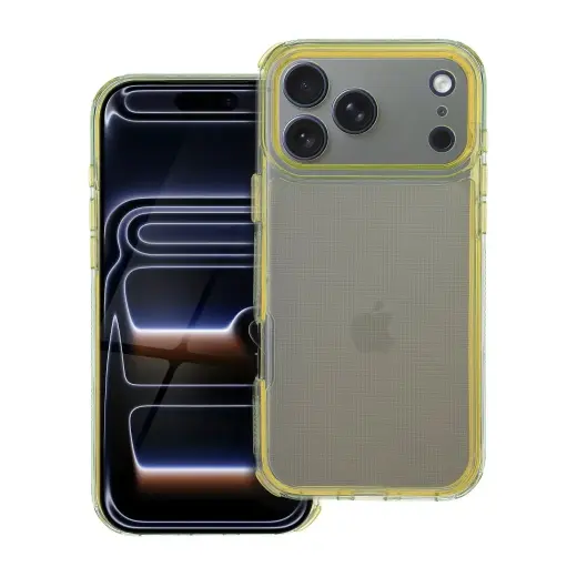 MATRIX CLEAR phone case for iPhone 17 Pro Max yellow