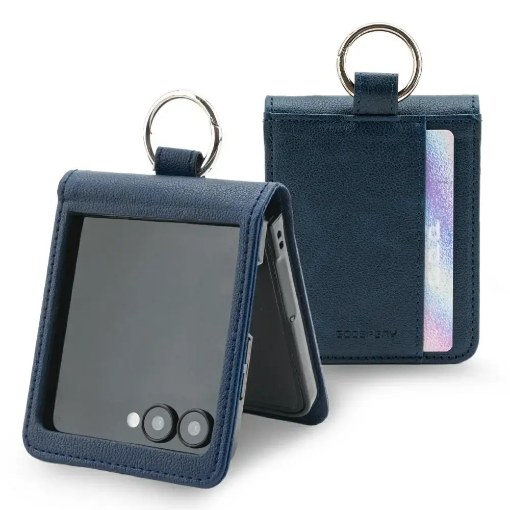 Mercury Basic Diary Case for Samsung Galaxy Z Flip7 in Navy Blue