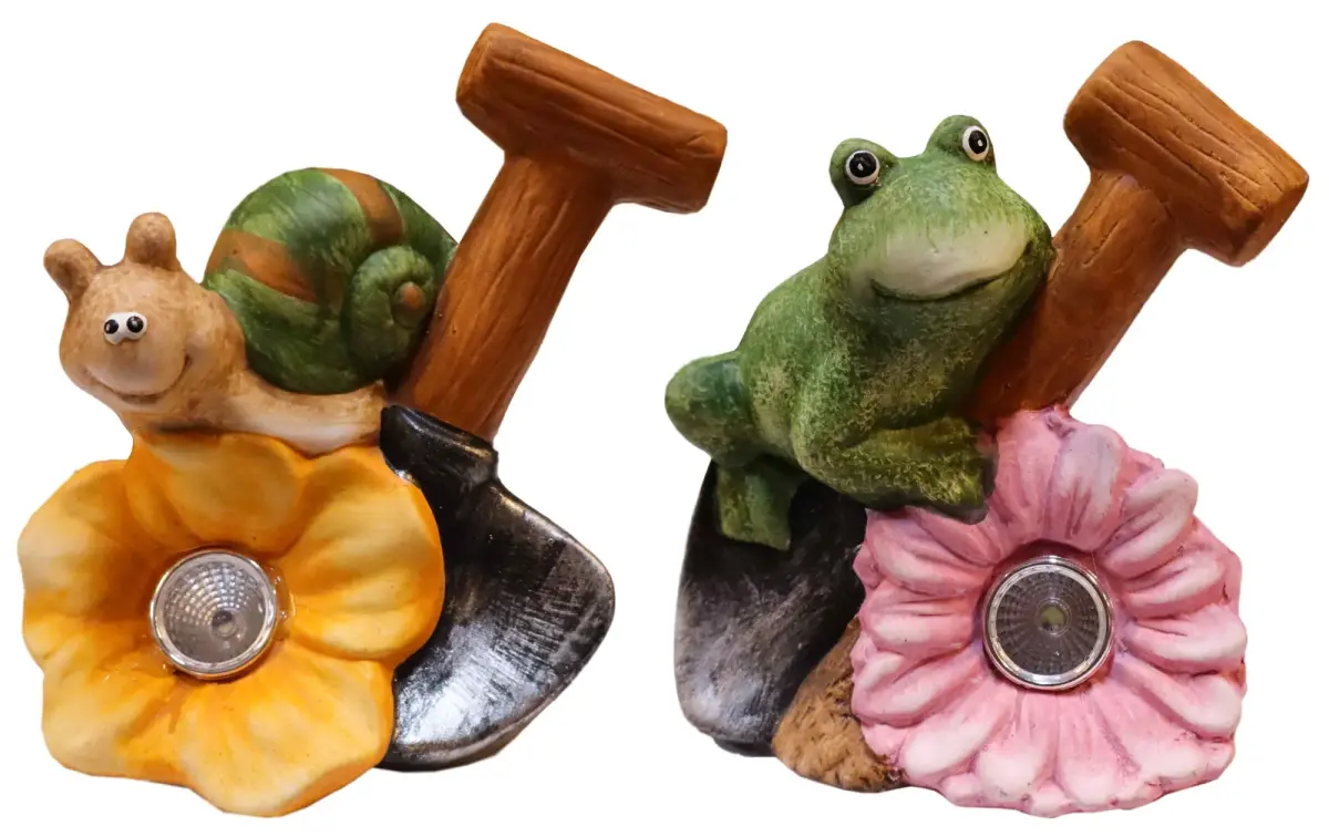 Garden decor with animal, with solar light, 3 types