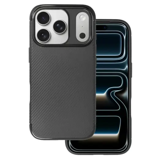 Tel Protect Carbon Elite maciņš telefonam iPhone 17 Pro melns