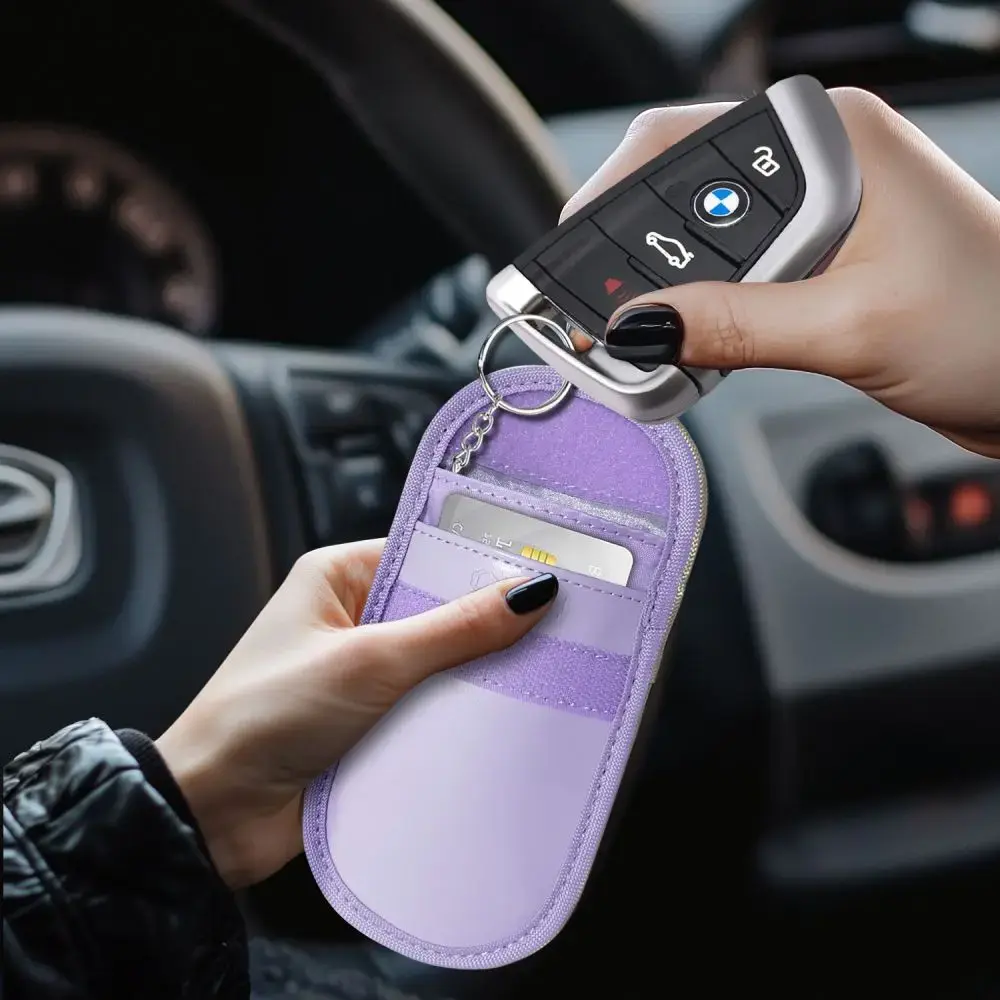 KLATKA FARADAYA TECH-PROTECT KLR100 POUCH KEYLESS RFID SIGNAL BLOCKER CASE LAVENDER
