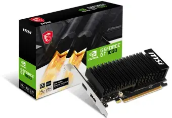 MSI GeForce GT 1030 4GHD4 LP OC - graphics card - GF GT 1030 - 4 GB