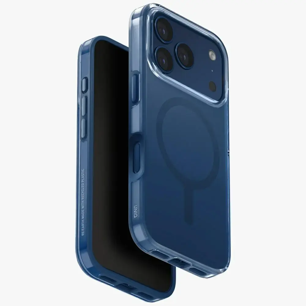 UNIQ Clario Case for iPhone 17 Pro Magclick Charging Blue