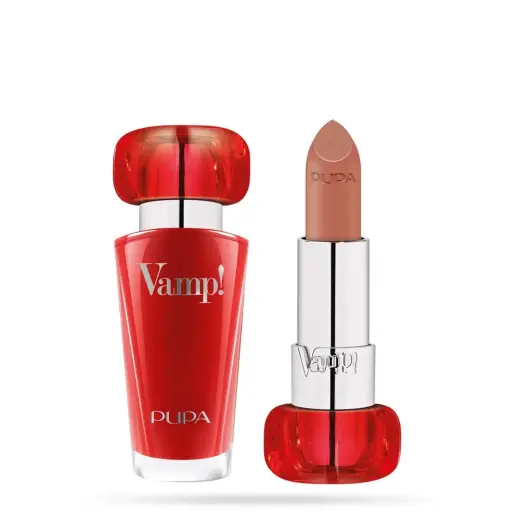 Pupa, Vamp!, Paraben-Free, Volume, Cream Lipstick, 105, Light Chestnut, 3.5 g