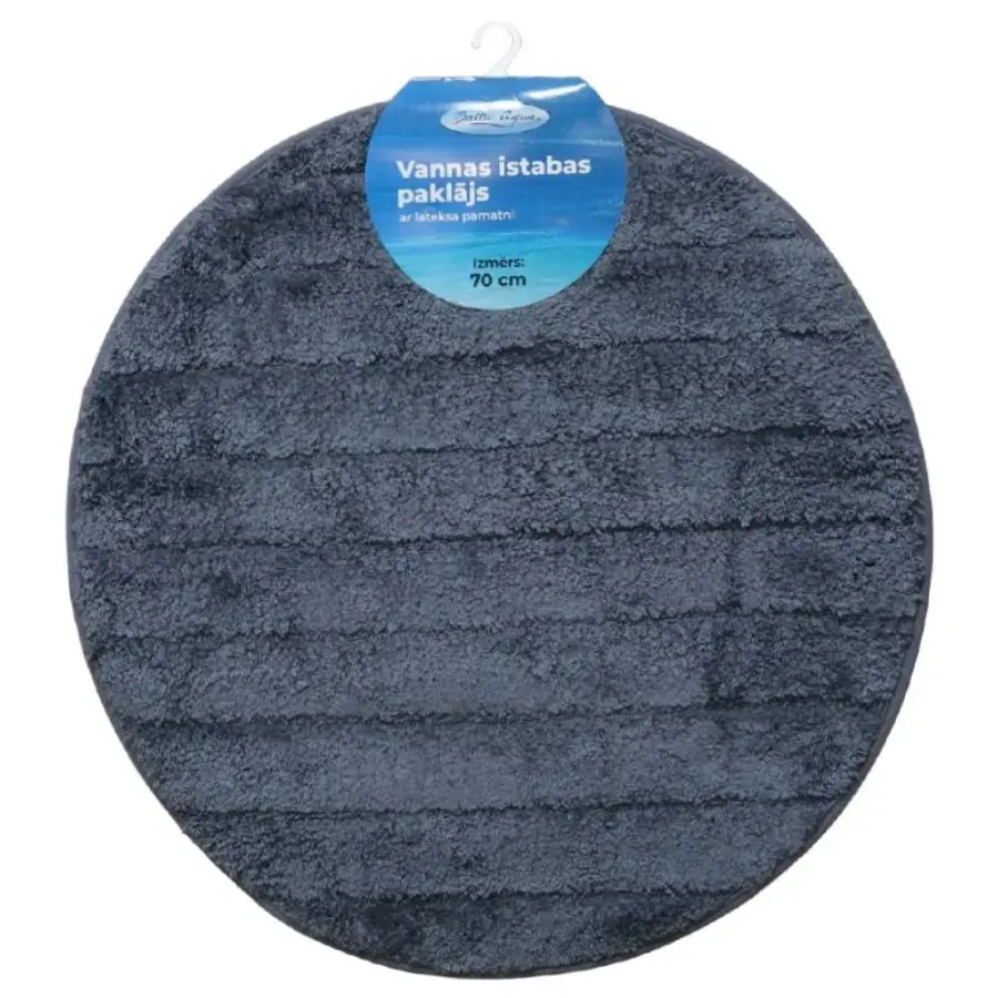 Vannas istabas paklājiņš D70cm Rino, pelēks