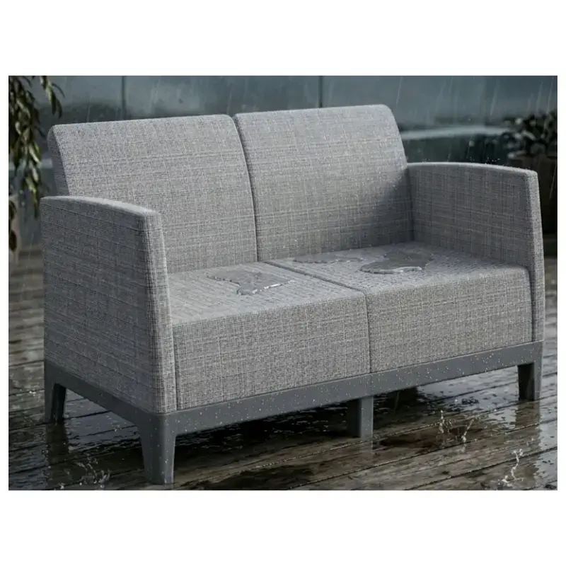Dārza dīvāns divvietīgs Scandi Form 2 Seater Sofa gaiši pelēks/tumša tērauda pelēks