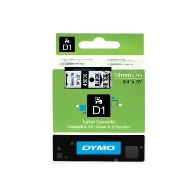 Dymo Schriftband 45800 Black Clear (S0720820)