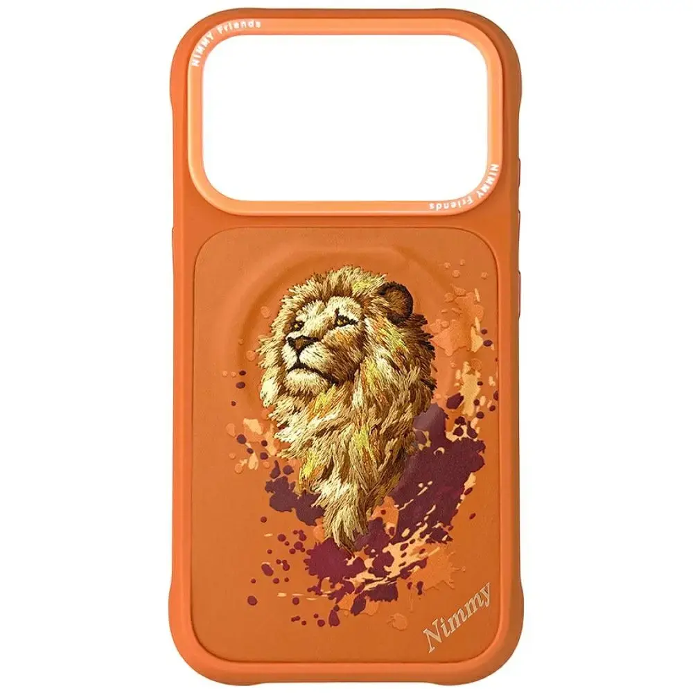 Nimmy Lew phone case with MagSafe support for iPhone 17 Pro Max orange