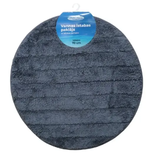 Vannas istabas paklājiņš D70cm Rino, pelēks