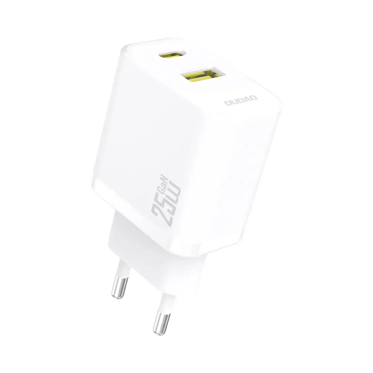 Dudao A26T tīkla lādētājs | 25W | GaN | USB-C, USB-A | balts