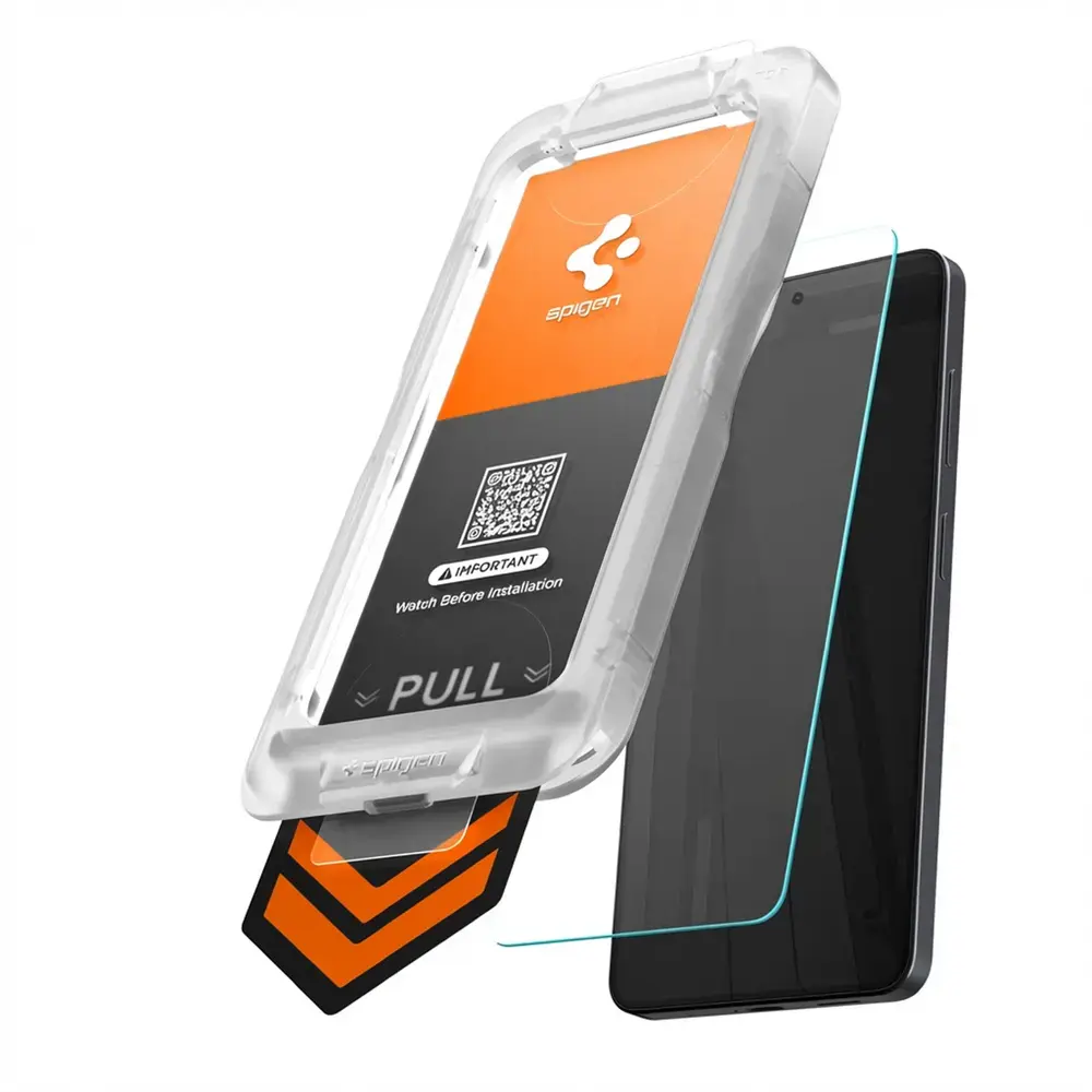 Spigen Glas.Tr Ez Fit Pro HD aizsargstikls telefona ekrānam Galaxy S26+ ar uzstādīšanas rāmi