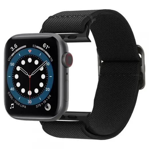 Spigen Fit Lite išmaniojo laikrodžio dirželis Apple Watch 2/3/4/5/6/SE (42/44 mm) | nailoninis | juodas