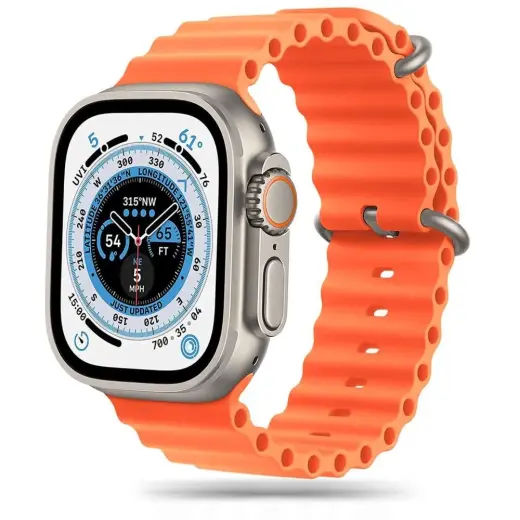 Tech-Protect IconBand Pro išmaniojo laikrodžio dirželis Apple Watch 4/5/6/7/8/9/SE/Ultra 1/2 (42/44/45/49 mm) | plastikinis | oranžinis