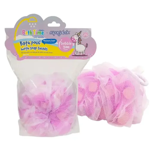 Esponjabon, Bubble Gum, Cleansing & Exfoliating, Soap & Sponge 2-In-1