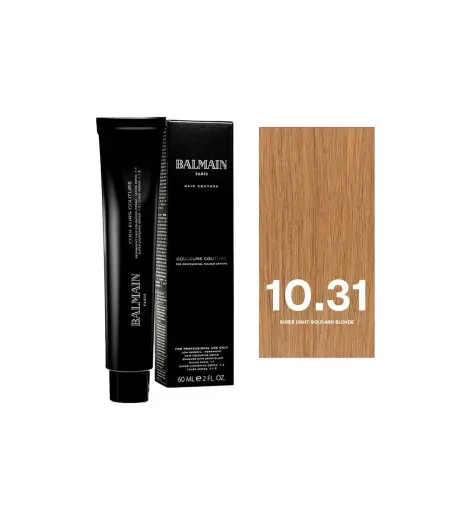 Balmain Professionnel, Couleurs Couture, Permanent Hair Dye, 10.31 Super Light Gold Ash, 60 ml