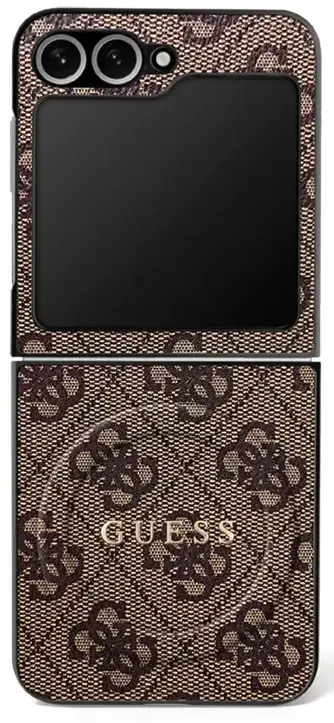 Case Guess 4G Classic MagSafe for Samsung Galaxy Z Flip7 brown