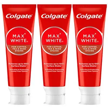 Colgate Max White Coffee, Tea, Wine Toothpaste Trio - Pasta na zuby 75ml