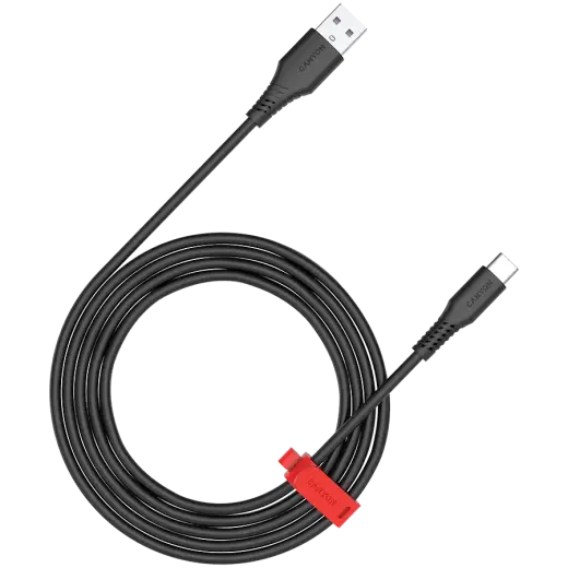 Canyon AC18SC datu pārraides un uzlādes vads | USB-A uz USB-C | 18W | 1.2m | melns