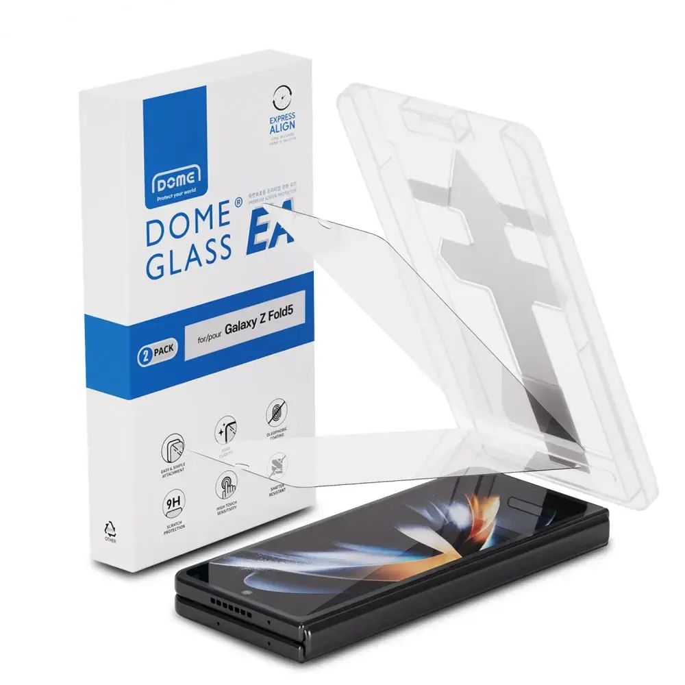 WHITESTONE EA STIKLS 2-PACK GALAXY Z FOLD 5 CAURSPĪDĪGS RŪDĪTS STIKLS