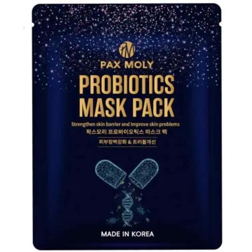 PaxMoly, Probiotics, Hydrating & Nourishing, Sheet Mask, Face, Day & Night, 25 ml