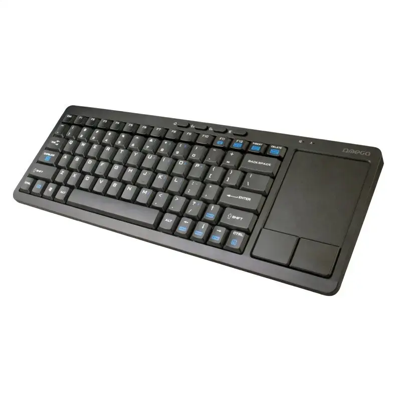 Omega OKB004B Wireless Keyboard + TouchPad For Smart TV | Android | MacOS | Linux | iTV | 2.4 Ghz USB Black (ENG)