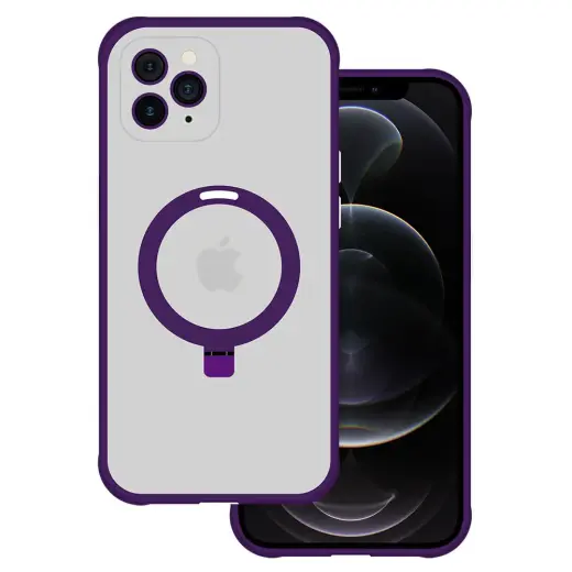 Tel Protect Magical maciņš ar statīvu un MagSafe atbalstu telefonam iPhone 11 Pro Max violets