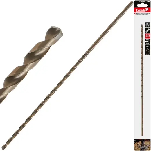 Ilgas HSS DIN1869 6.0 x 330mm auksinis metalinis sraigtinis grąžtas