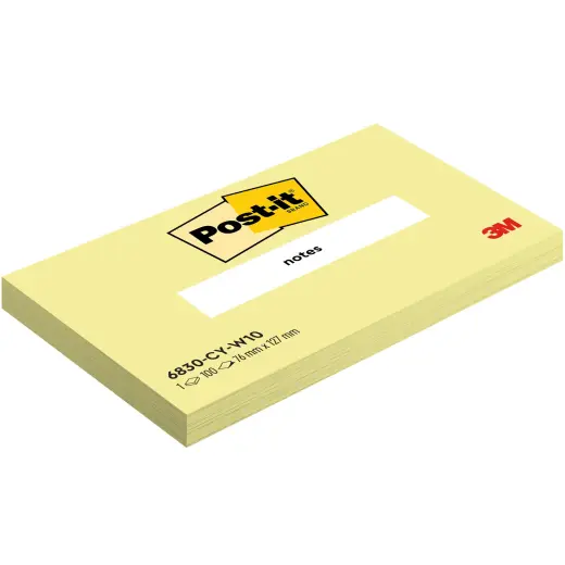 Līmlapiņas Post-it 76 x 127 mm, 100 lapiņu, kanārijdzeltenas
