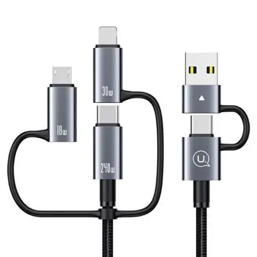 USAMS Sufeng Seria SJ737 3-in-1 data transfer and charging cable | USB-C to USB-C | 240W | 1.2m