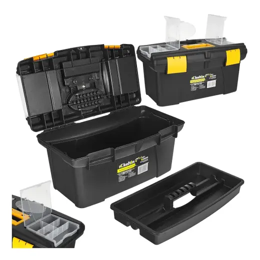 19" Plastic Tool Box with Organizer