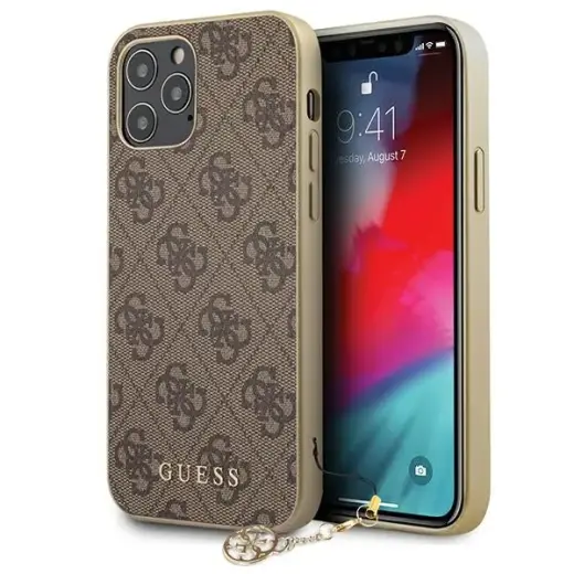 Guess 4G Charms telefoni ümbris iPhone 12 | iPhone 12 Pro pruun