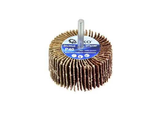 Abrasiivne lamellketas P40 60x30mm 6mm varrega
