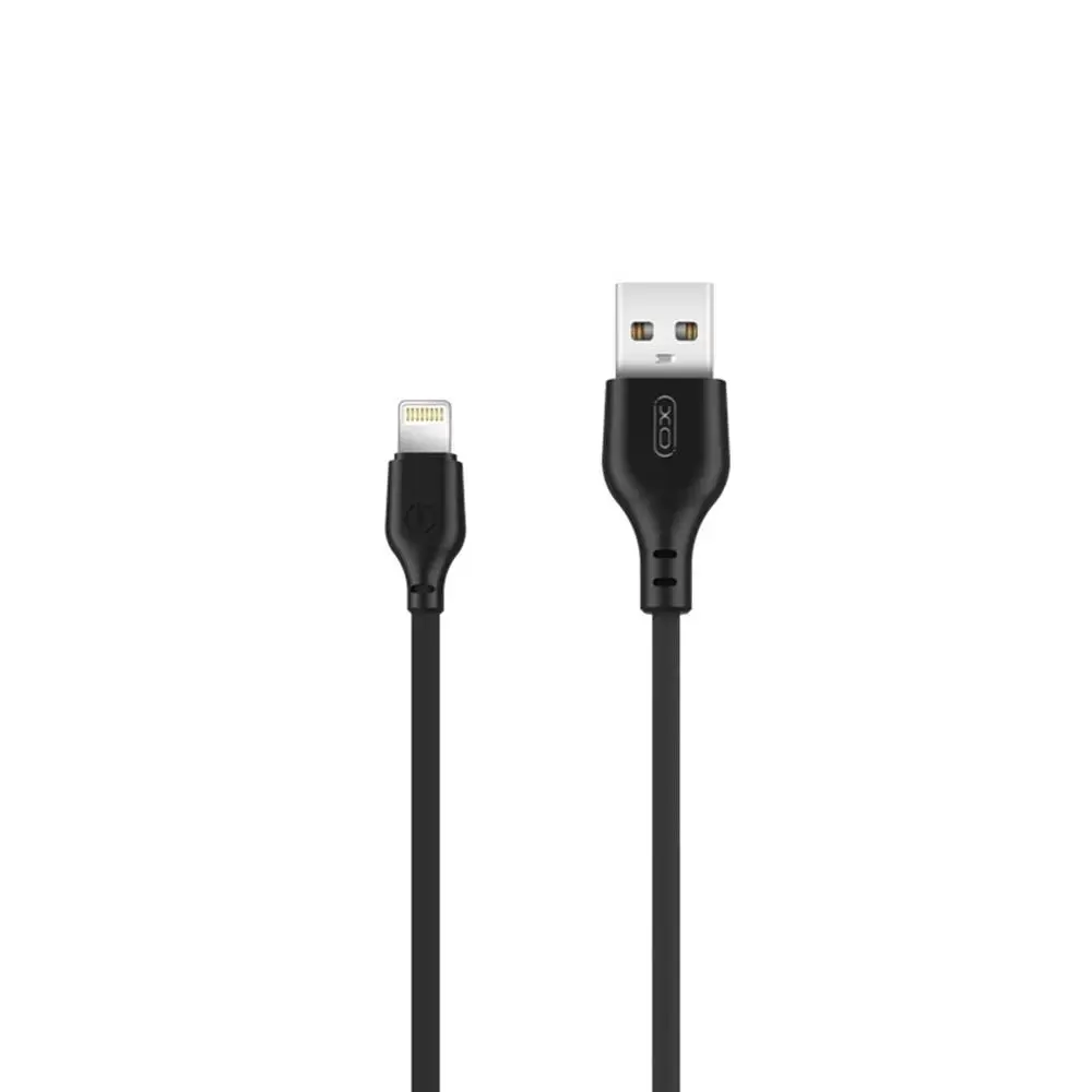 XO NB103 datu pārraides un uzlādes vads | USB-A uz Lightning | 10.5W | 2m | melns