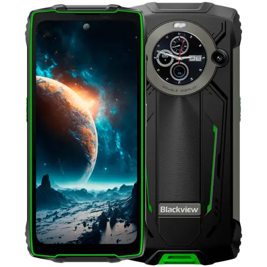 Blackview Rugged BV8200 LTE 6.5-inch FHD+IPS 1080x2400 120Hz Corning 3th + 1.3-inch 360x360 12+256GB MT8781 Octa-core 2.2GHz 8800mAh NO Charger CAM Front 32MP Rear 50+13MP IP68/IP69K/MIL-STD-810H NFC Fingerprint Green