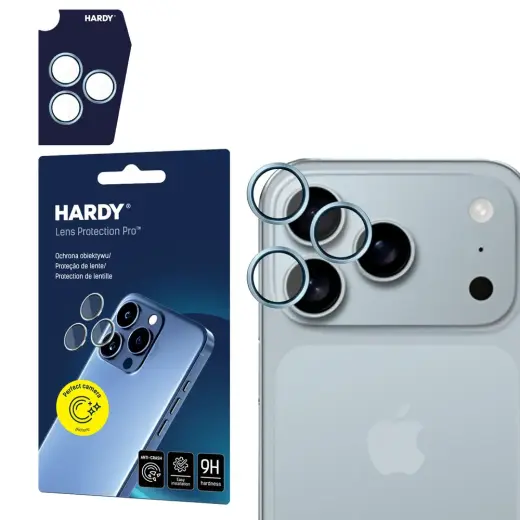 3mk HARDY Lens Protection Pro lens glass for iPhone 17 Pro | 17 Pro Max - blue
