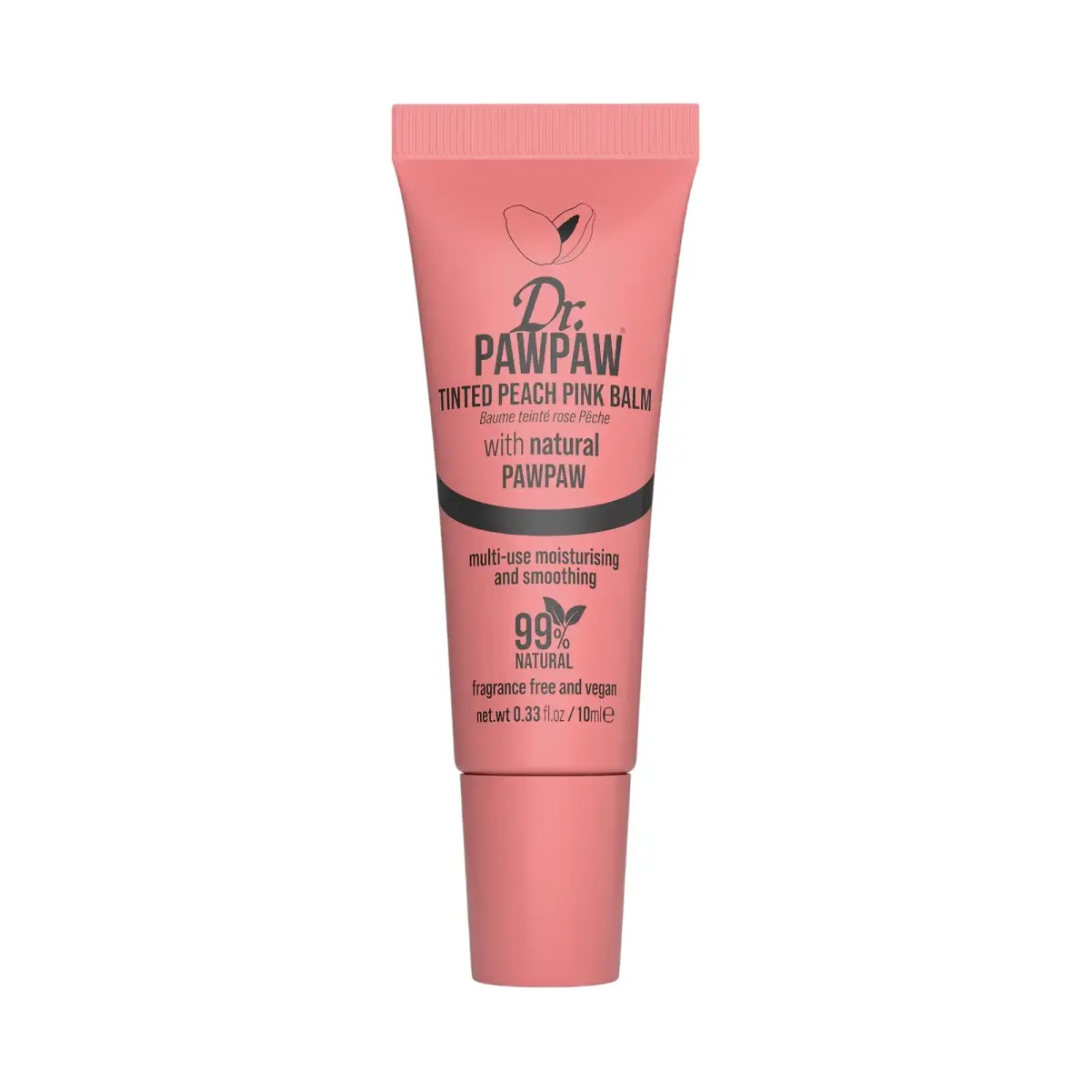 Dr. PawPaw, Multipurpose, Lip & Cheek Balm 2-In-1, Pink Peach, 10 ml