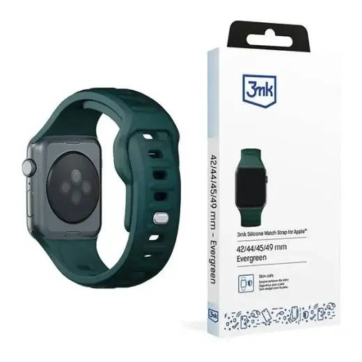 3mk Protection Silicone smartwatch strap for Apple Watch (42/44/45/49 mm) | Silicone | green