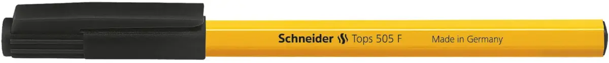 Lodīšu pildspalva SCHNEIDER 505 F 0.7mm, dzeltens korpuss, melna tinte