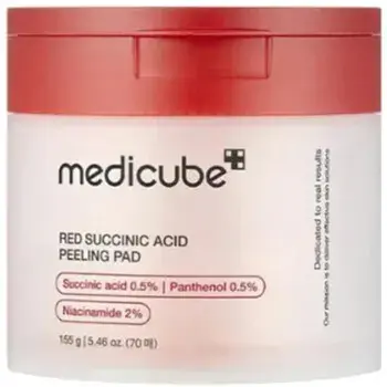 Red Succinic Acid Peeling Pad - Exfoliating Facial Pads.