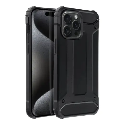 Armor telefono dėklas iPhone 15 Pro Max juodas