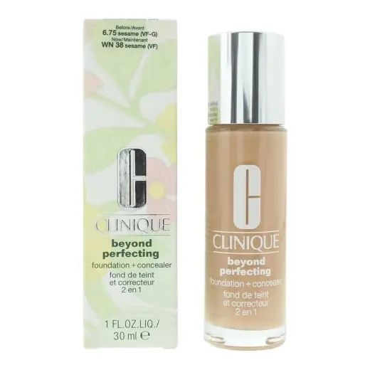 Clinique, Beyond Perfecting, Full Coverage, Liquid Foundation & Concealer 2-In-1, 38, Sesame, 30 ml