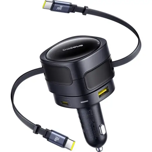 Baseus PD automašīnas lādētājs | 90W | USB-A | melns