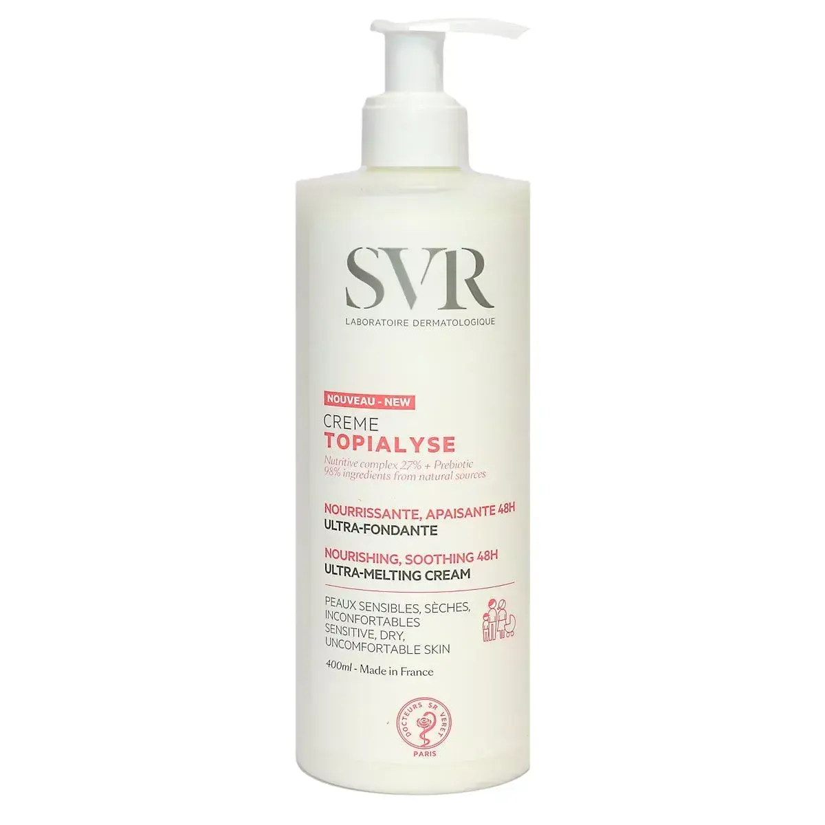 SVR, Topialyse, Nourishing, Cream, Face & Body, 400 ml