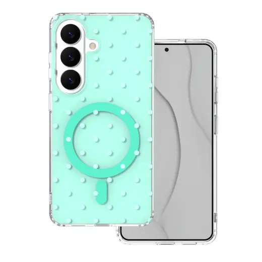 Bubble Dots Mag telefoni ümbris MagSafe toega Samsung Galaxy S26 (S942) roheline